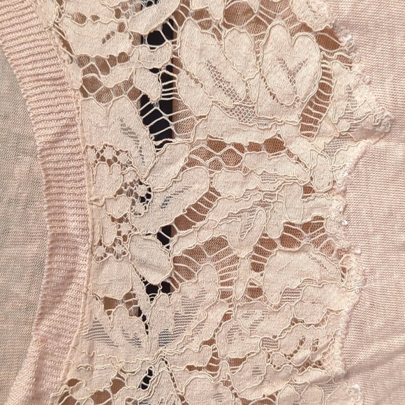 Zara W/B Collection Long Sleeve Top Light Weight Small Size Lacy Romance - Picture 3 of 8